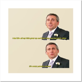 Michael Scott in the wedding‬‏ . The office Posters and Art